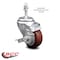 Service Caster 3 Inch Maroon Polyurethane Wheel Swivel 10mm Threaded Stem Caster with Brake SCC-TS20S314-PPUB-MRN-TLB-M1015 - alternate 2